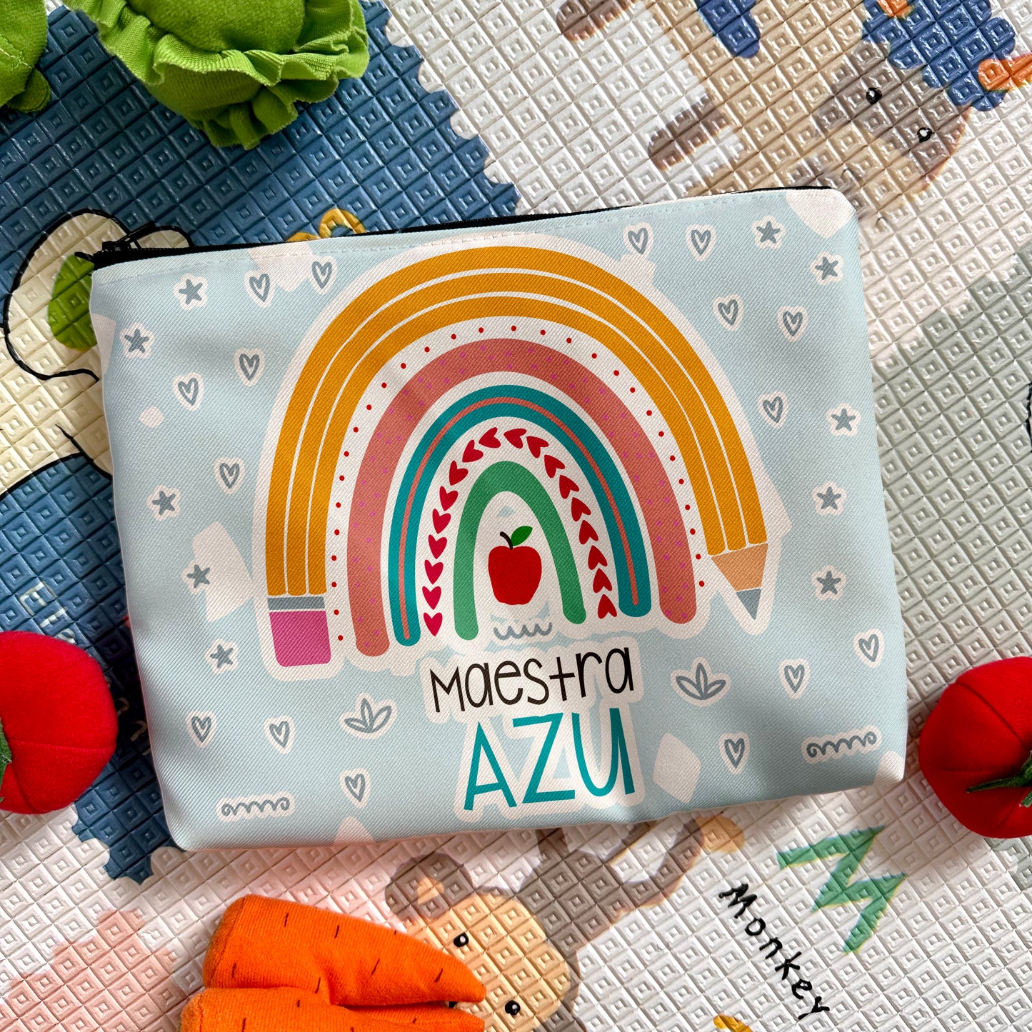 Lapicera Personalizada │ Arcoíris Lápiz Boho Azul
