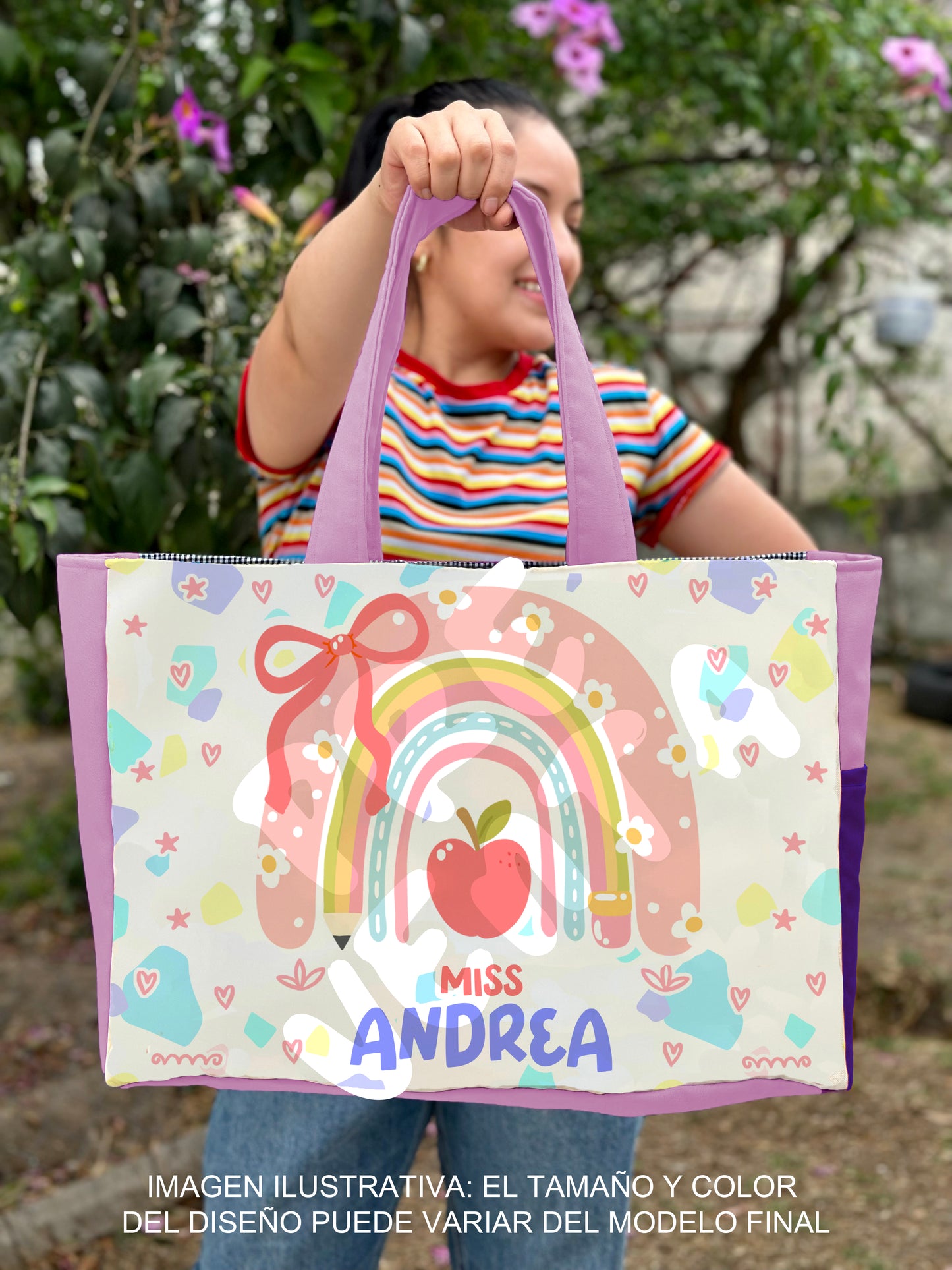 PREVENTA - Maxibolsa │ Arcoíris Lápiz Boho Pastel