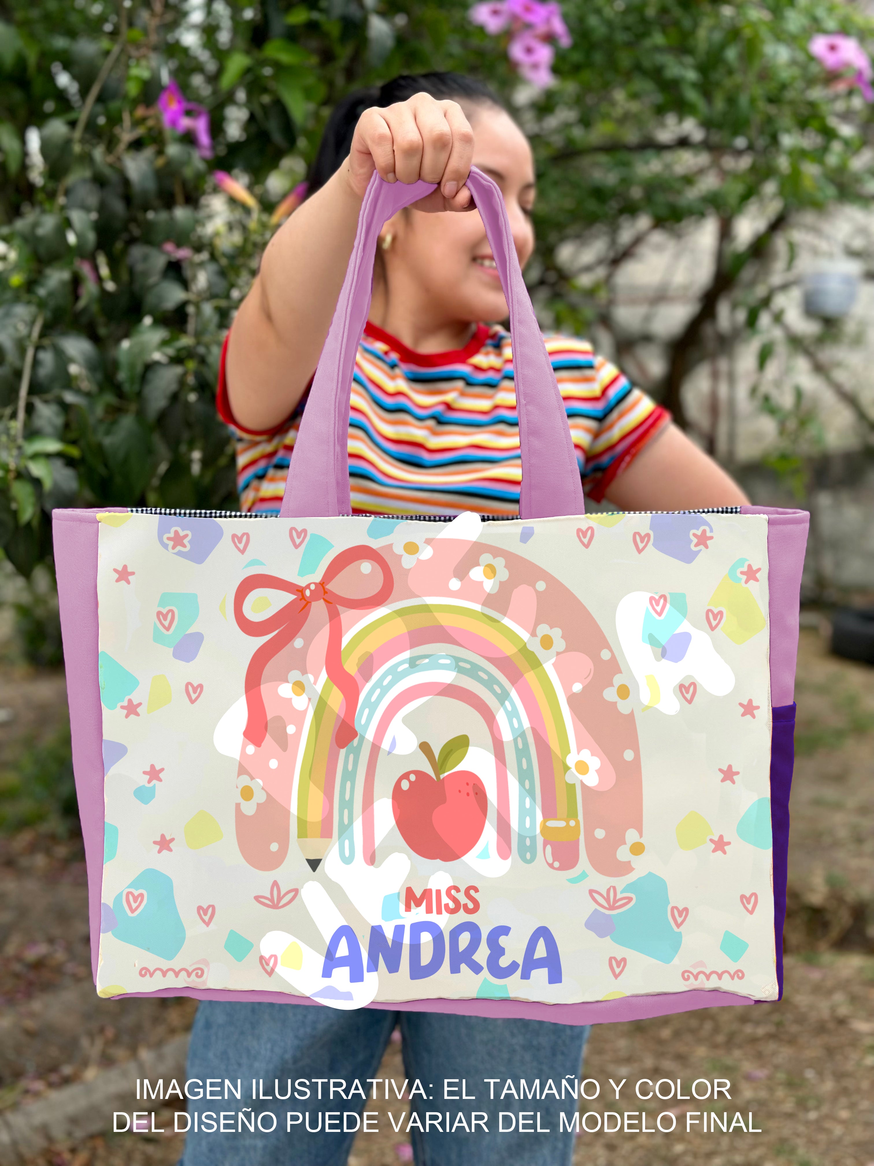 PREVENTA - Maxibolsa │ Arcoíris Lápiz Boho Pastel