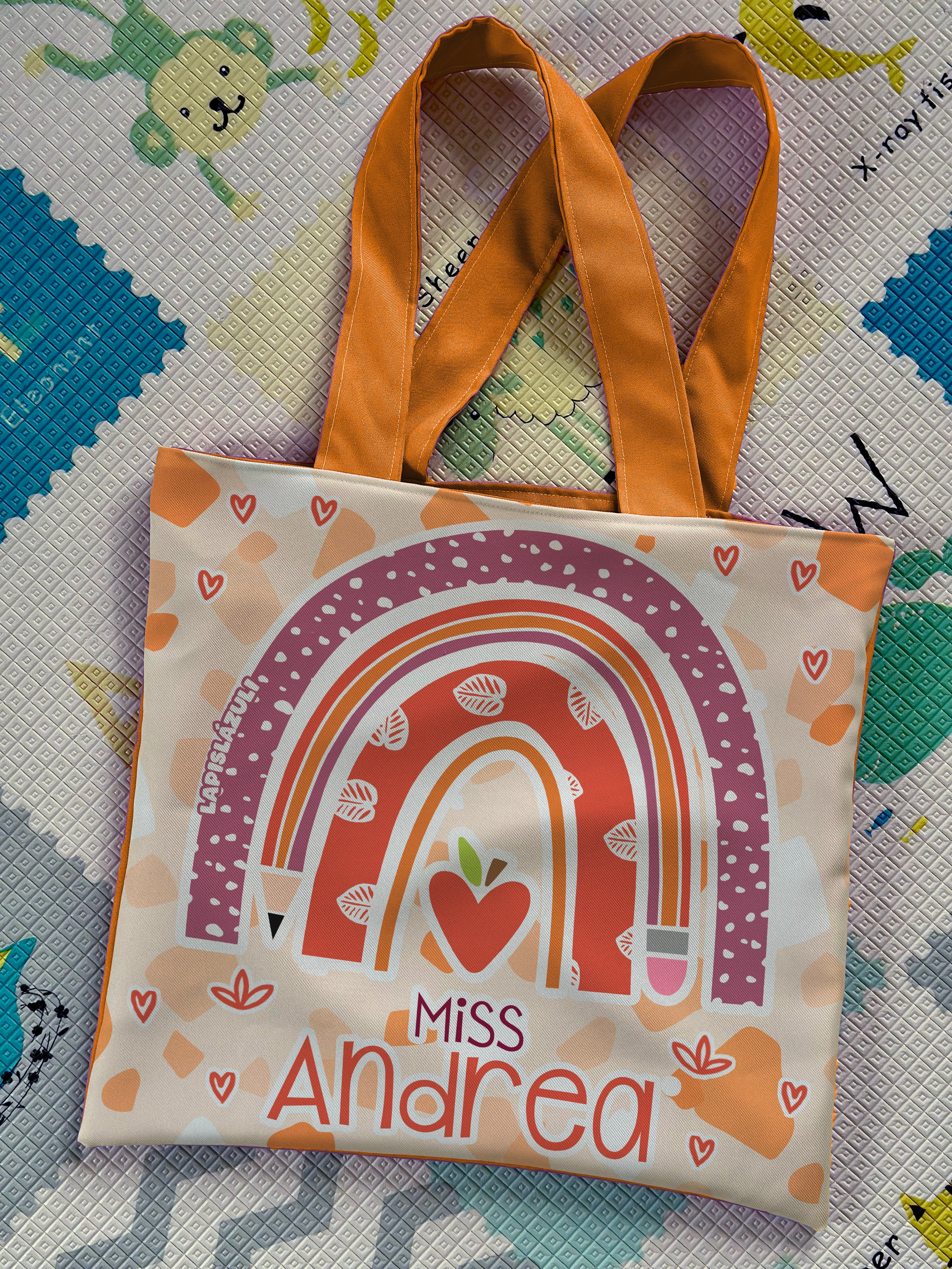 Morralito │ Arcoíris Lápiz Boho Naranja