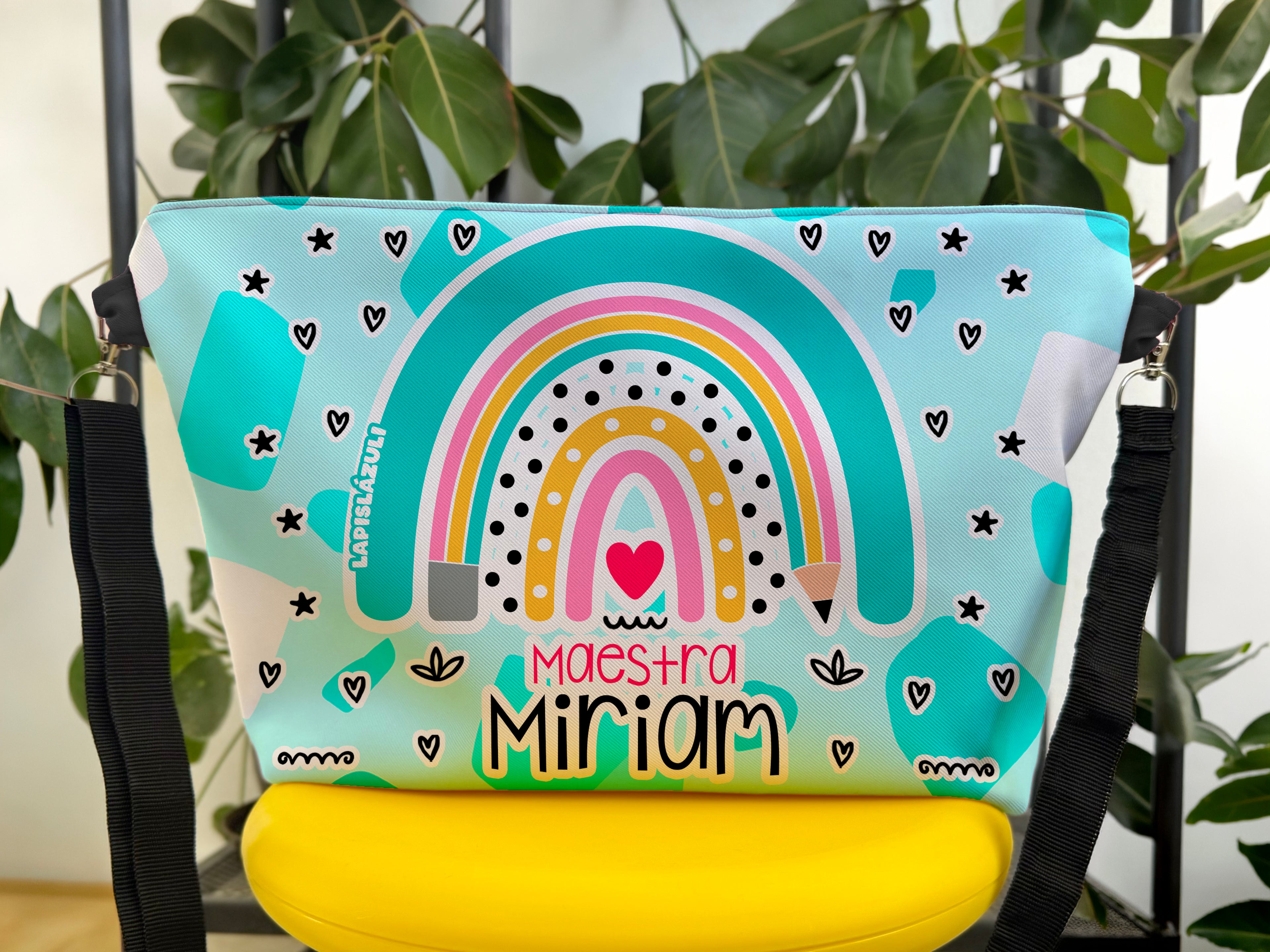 Crossbody | Arcoíris Lápiz Boho Negro