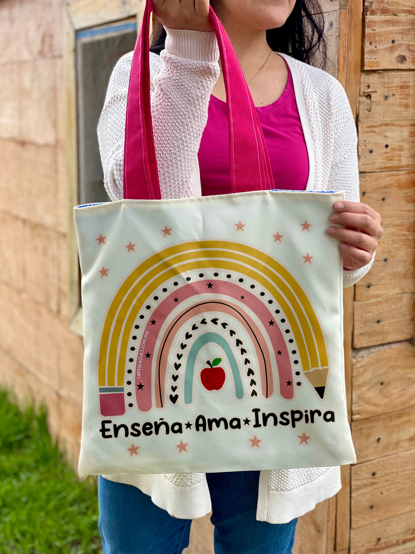 Totebag │ Arcoíris V Enseña-Ama-Inspira