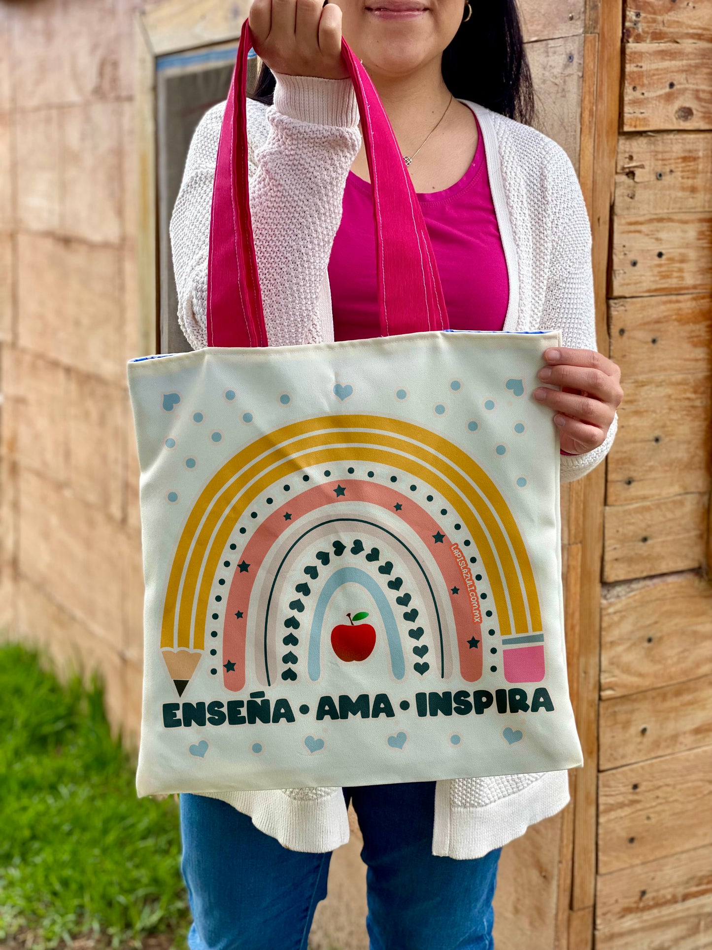 Totebag │ Arcoíris III Enseña-Ama-Inspira