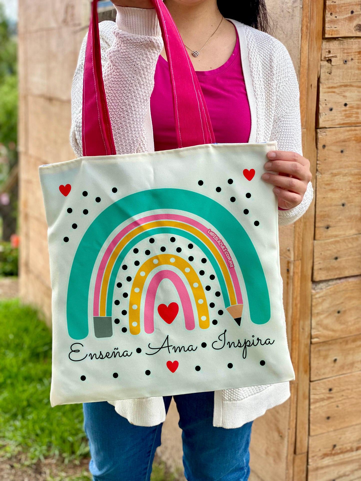 Totebag │ Arcoíris I Enseña-Ama-Inspira