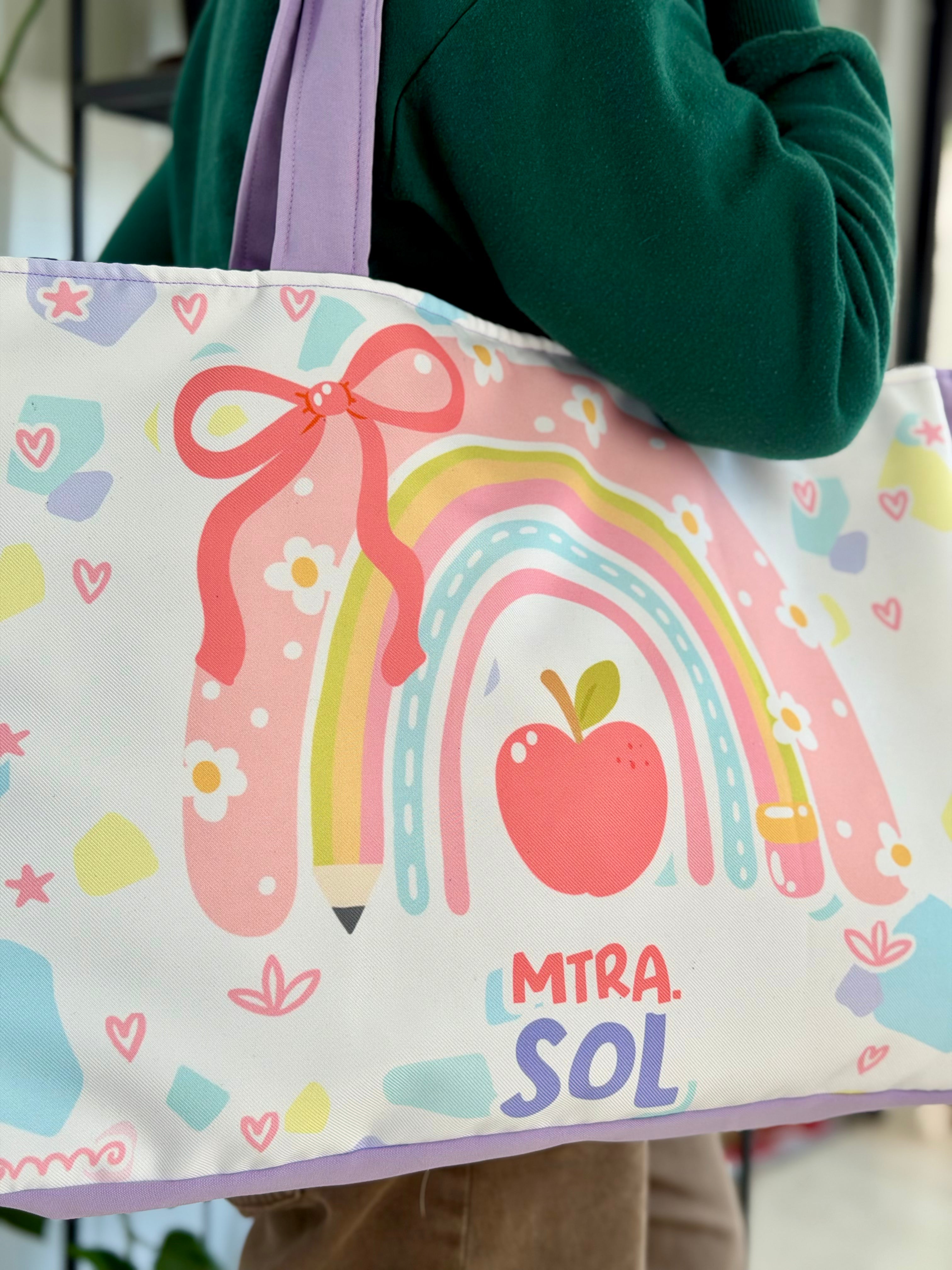 PRE-SALE - Maxi Bag │ Rainbow Pencil Boho Pastel