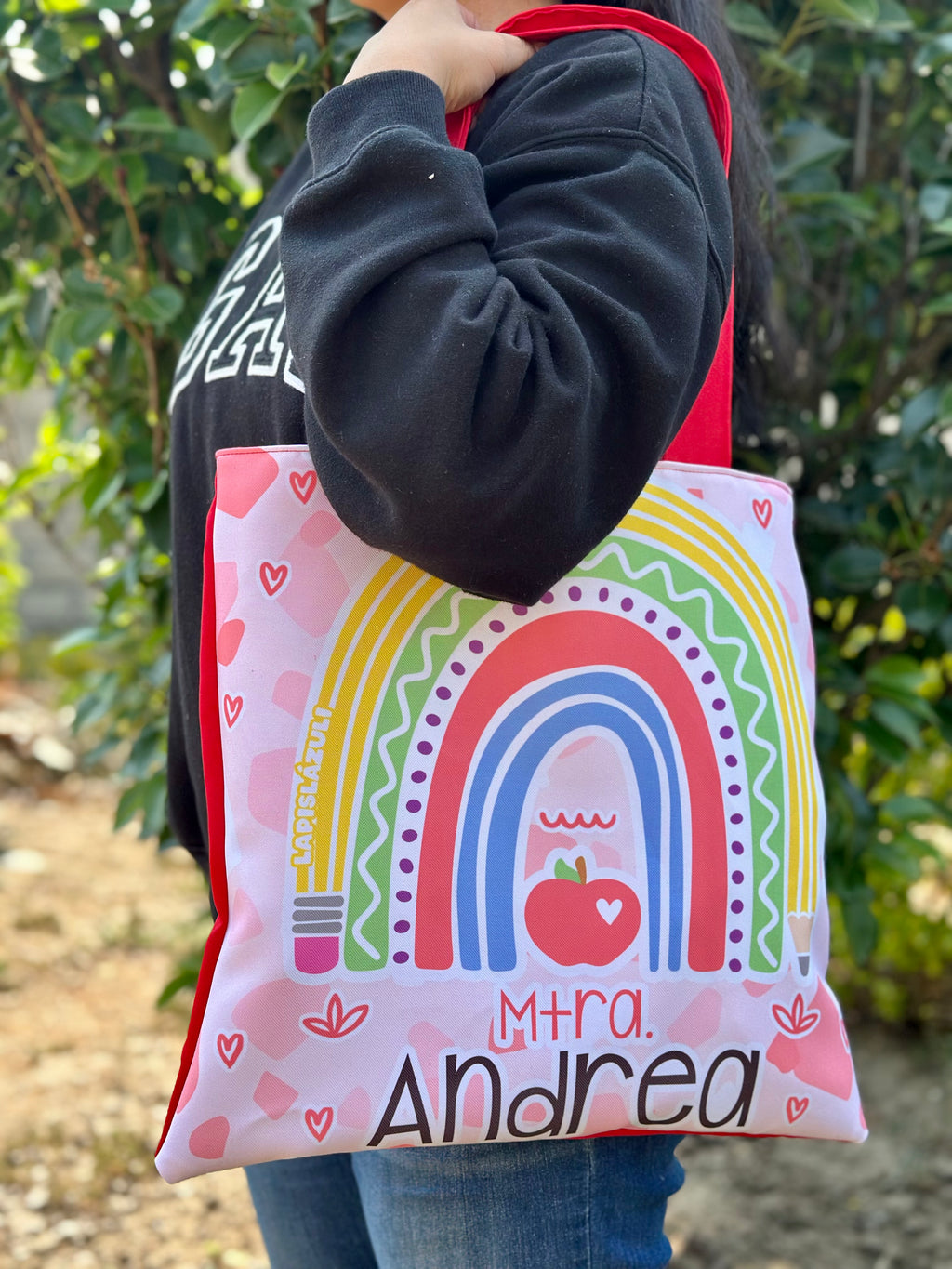 Morralito │ Arcoíris Lápiz Boho Rojo