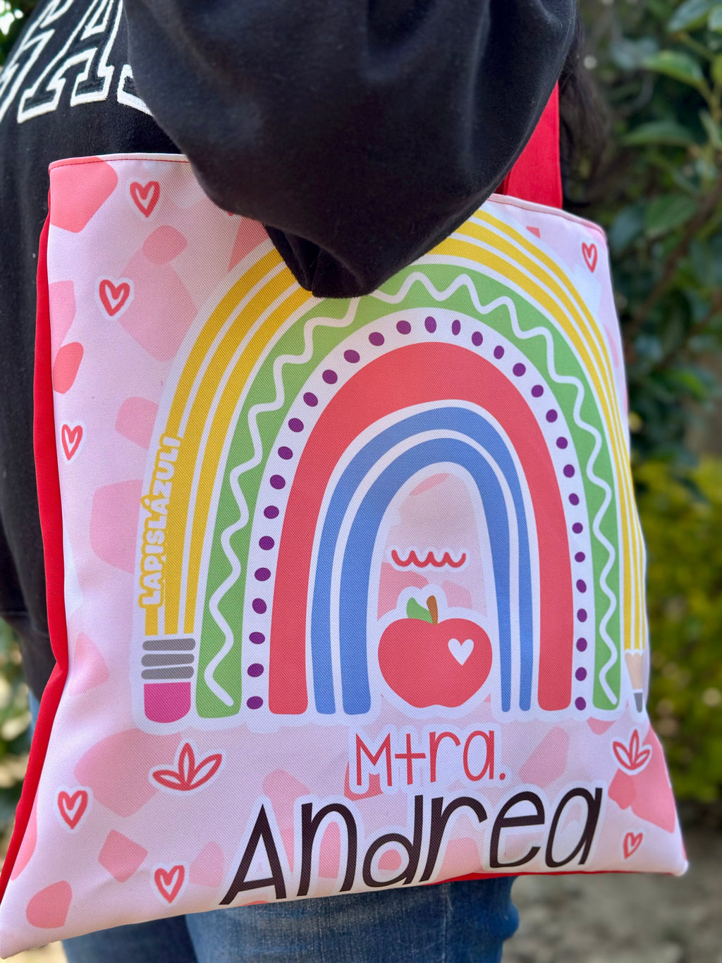 Morralito │ Arcoíris Lápiz Boho Rojo