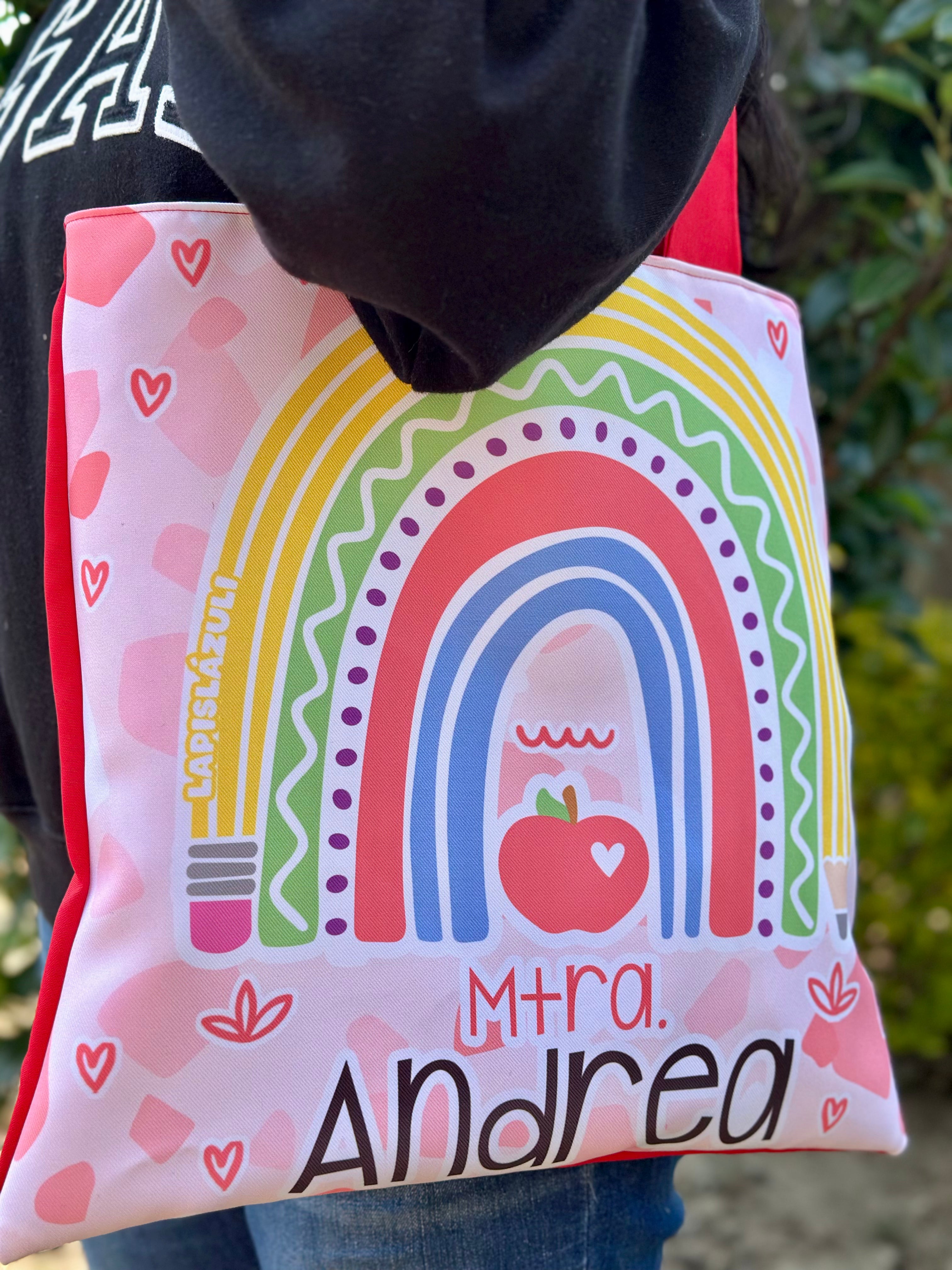 Morralito │ Arcoíris Lápiz Boho Rojo