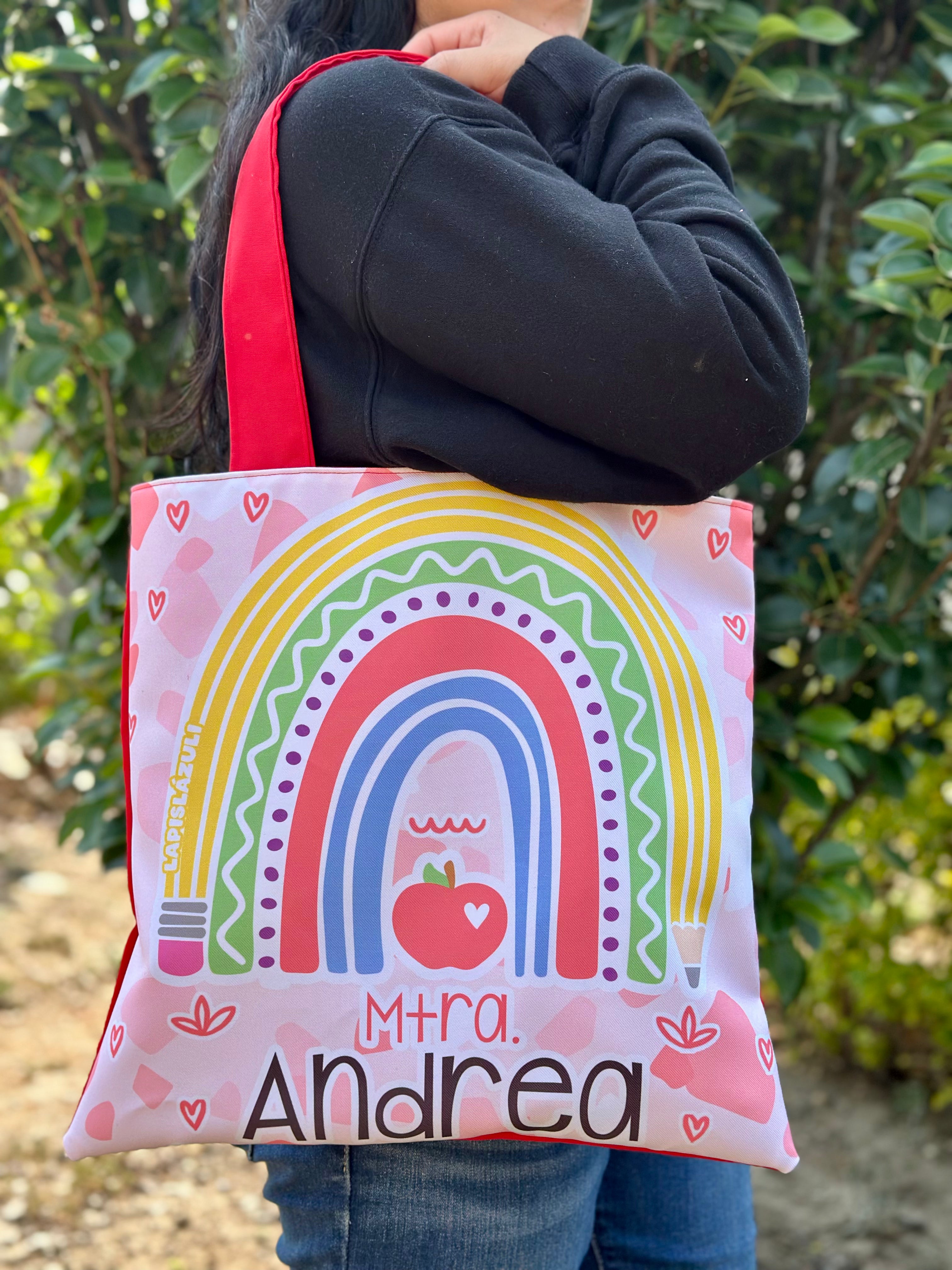 Morralito │ Arcoíris Lápiz Boho Rojo