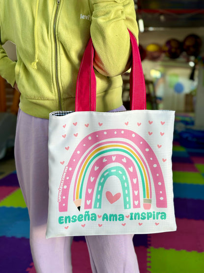 Totebag │ Arcoíris II Enseña-Ama-Inspira