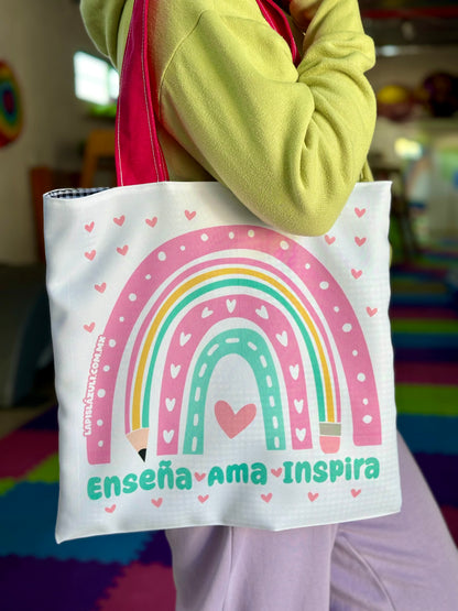 Totebag │ Arcoíris II Enseña-Ama-Inspira