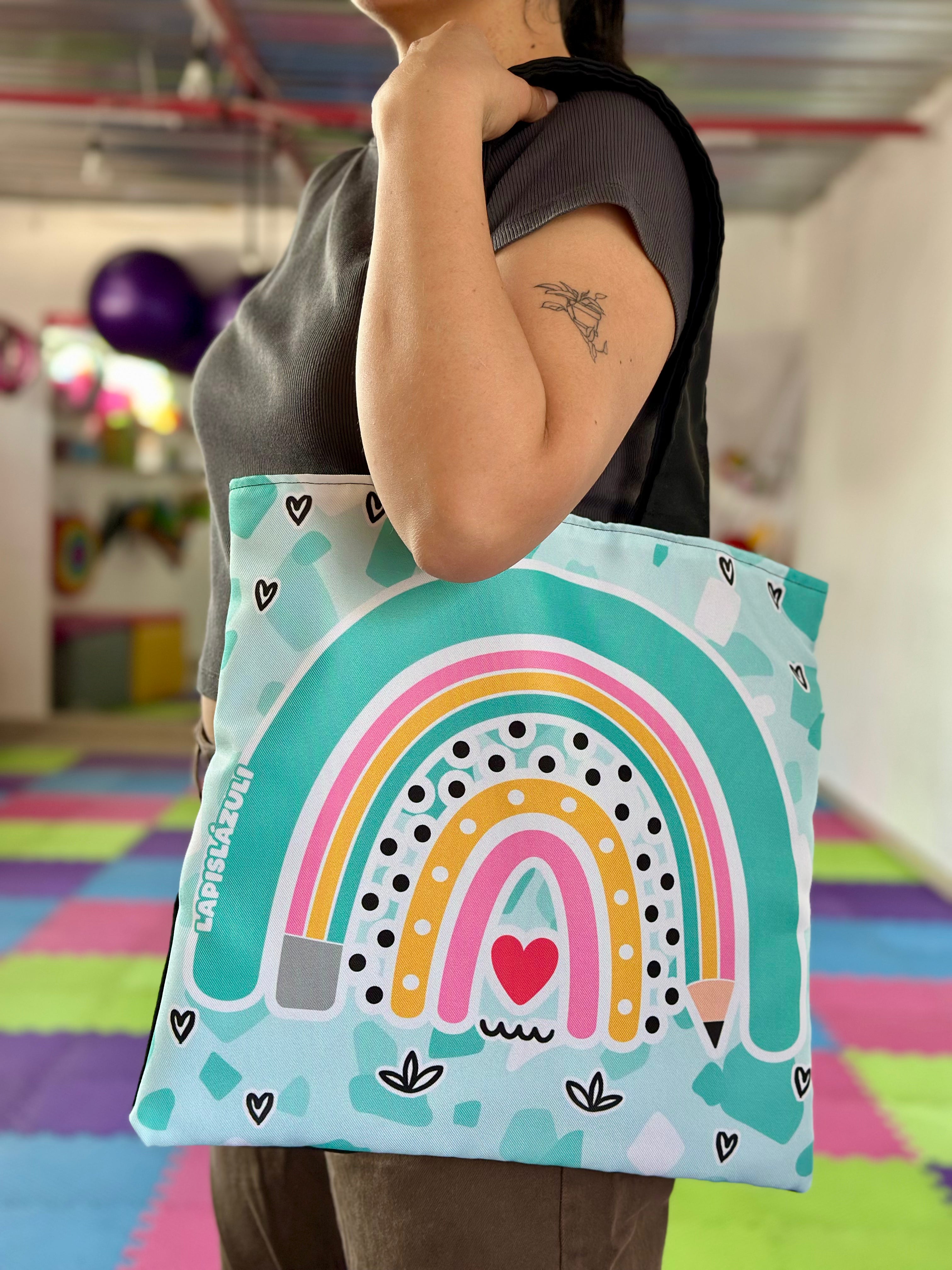 Morralito │ Arcoíris Lápiz Boho Negro