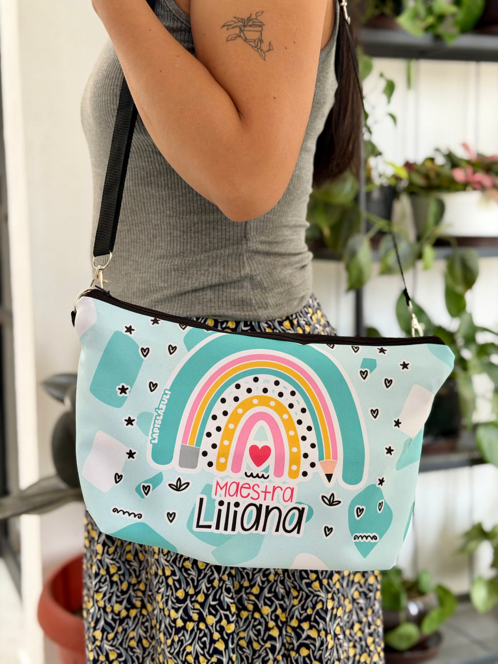 Crossbody | Arcoíris Lápiz Boho Negro