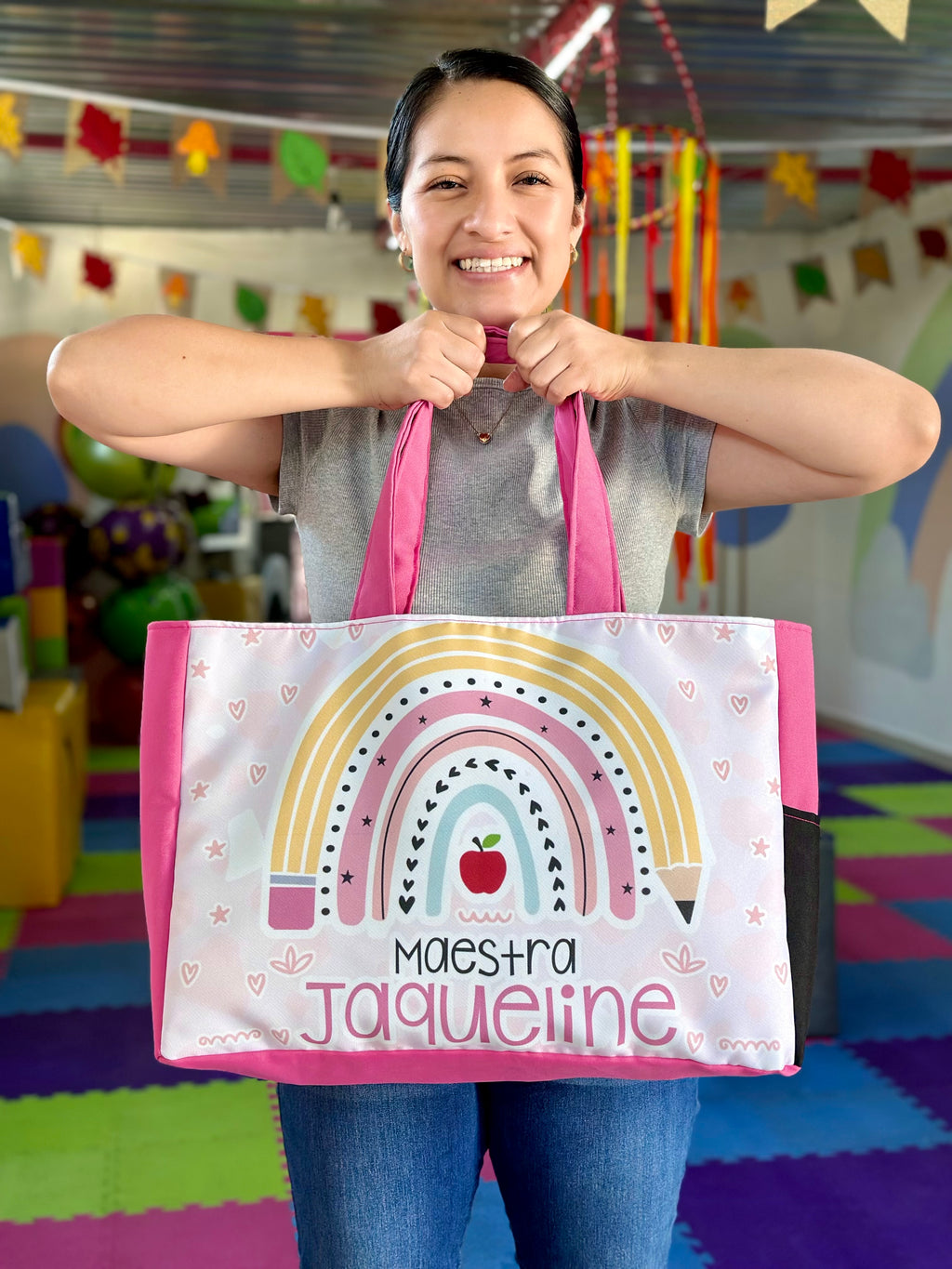 Maxibolsa │ Arcoíris Lápiz Boho