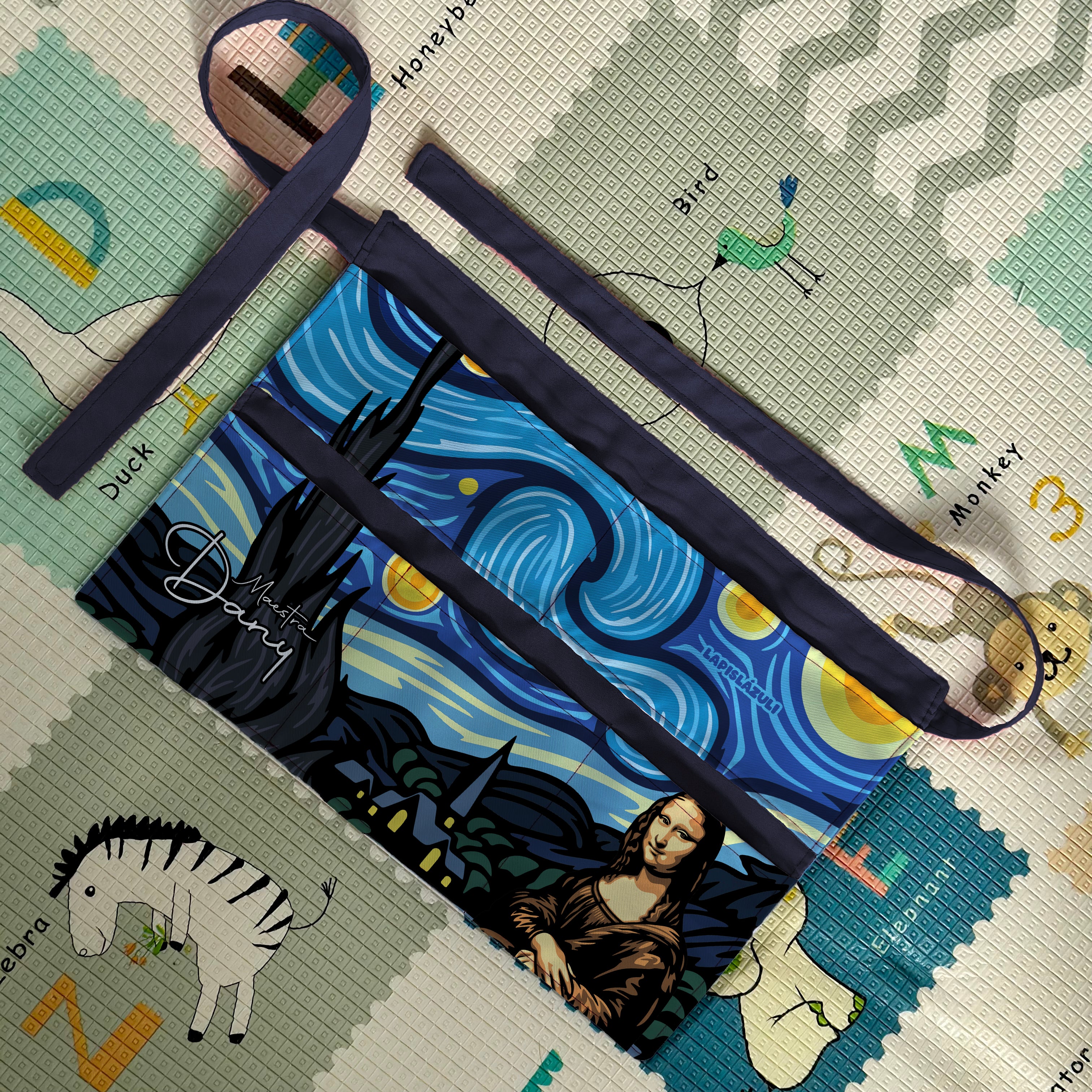 Delantal │ Mona Lisa c/ Noche Estrellada