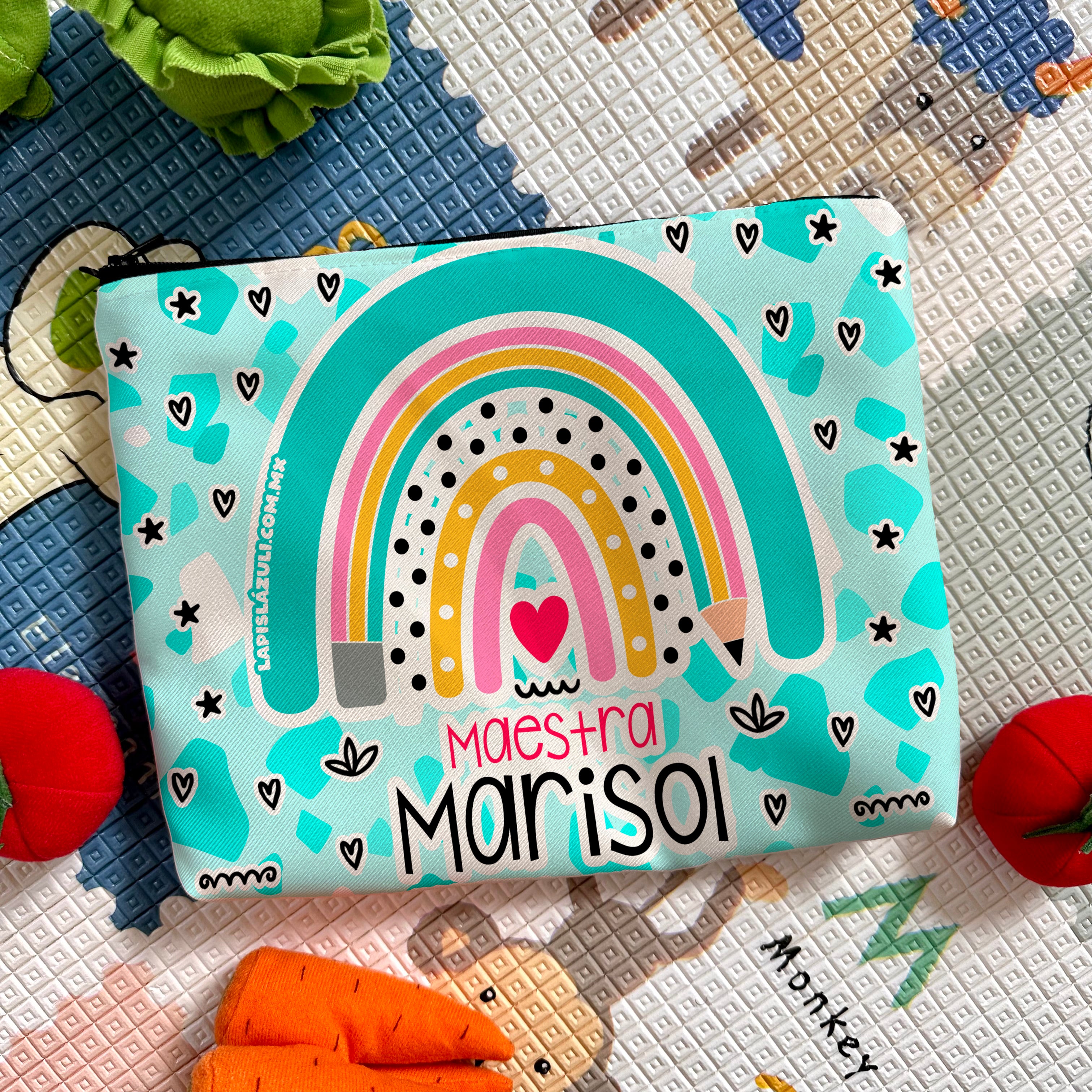 Lapicera Personalizada │ Arcoíris Lápiz Boho Negro