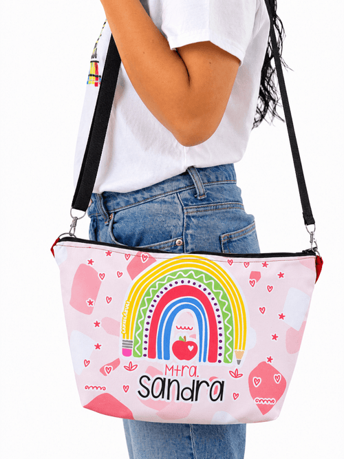Crossbody | Arcoíris Lápiz Boho Rojo - Lapislázuli