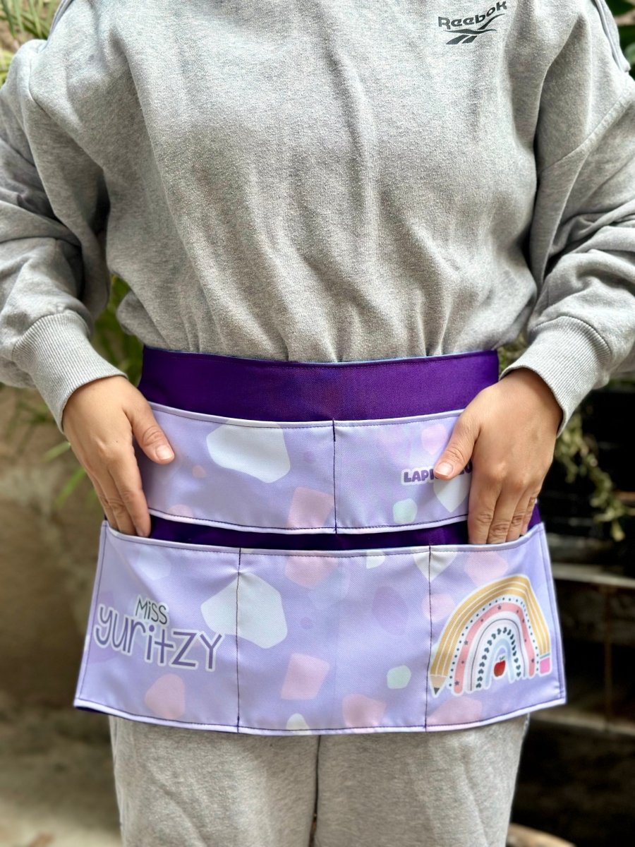 Delantal │ Arcoíris Lápiz Boho Morado - Lapislázuli