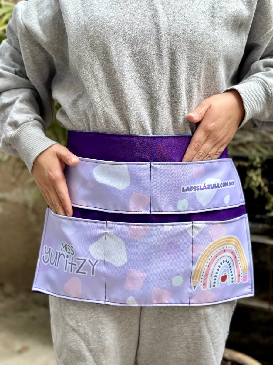 Delantal │ Arcoíris Lápiz Boho Morado - Lapislázuli