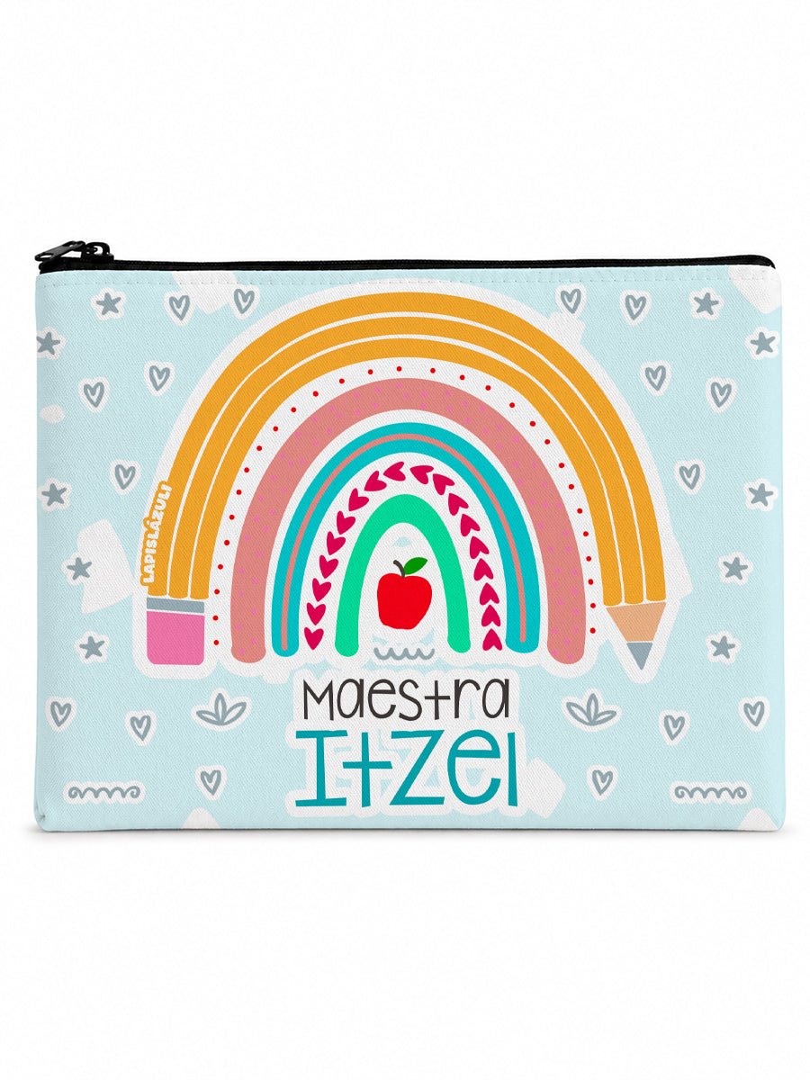 Lapicera Personalizada │ Arcoíris Lápiz Boho Azul - Lapislázuli