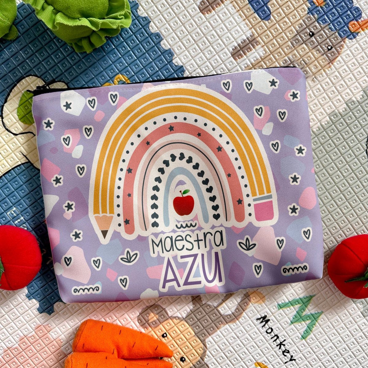 Lapicera Personalizada │ Arcoíris Lápiz Boho Morado - Lapislázuli