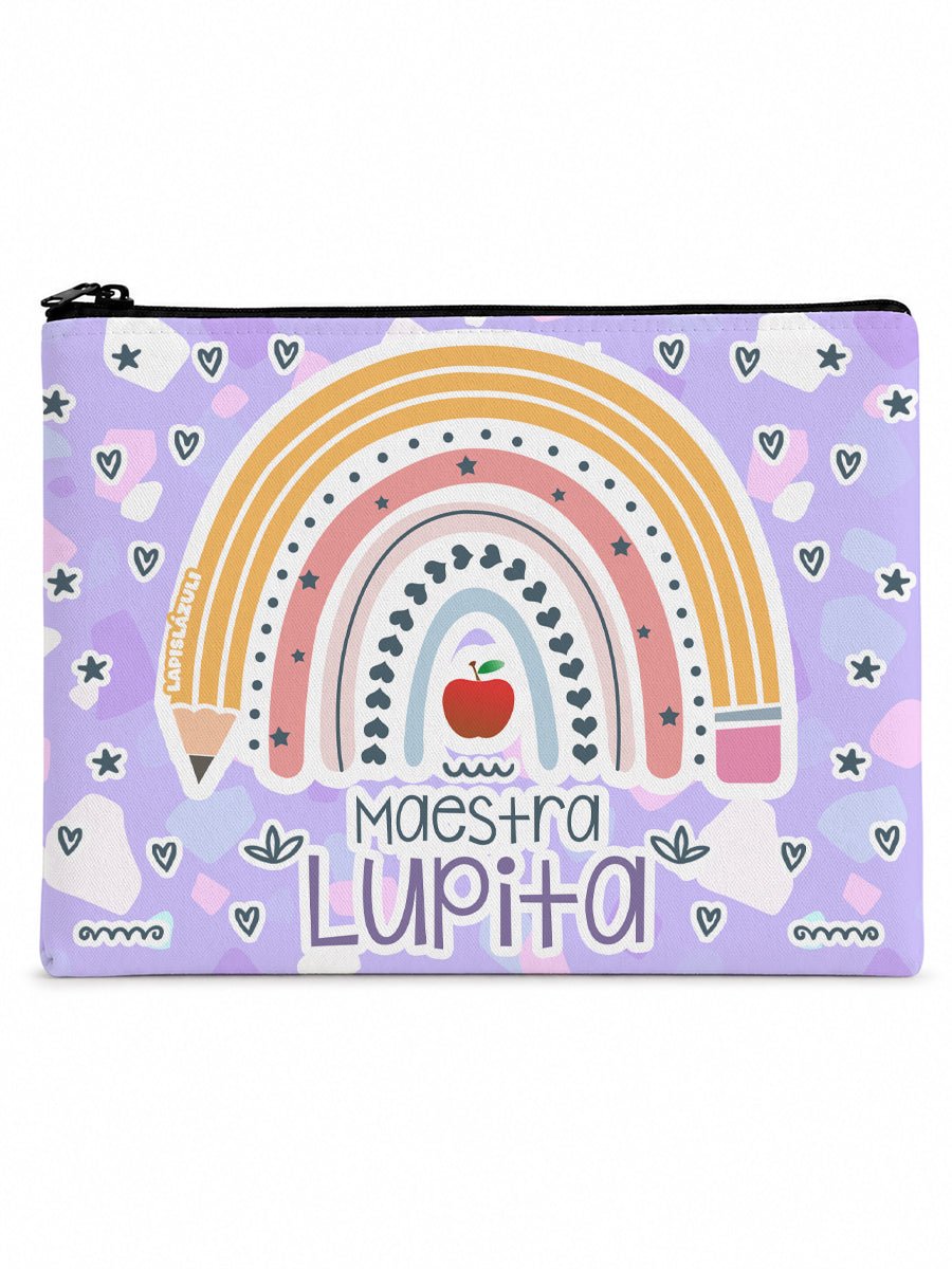 Lapicera Personalizada │ Arcoíris Lápiz Boho Morado - Lapislázuli