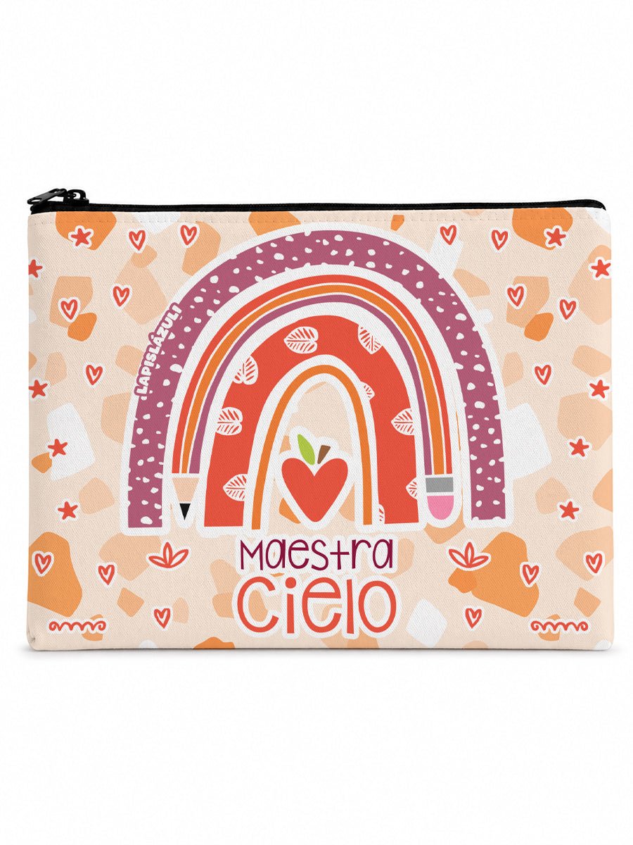 Lapicera Personalizada │ Arcoíris Lápiz Boho Naranja - Lapislázuli