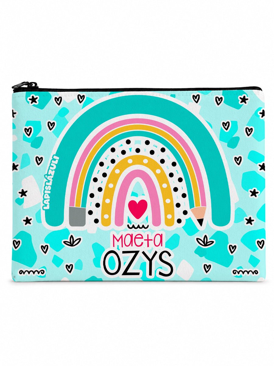 Lapicera Personalizada │ Arcoíris Lápiz Boho Negro - Lapislázuli