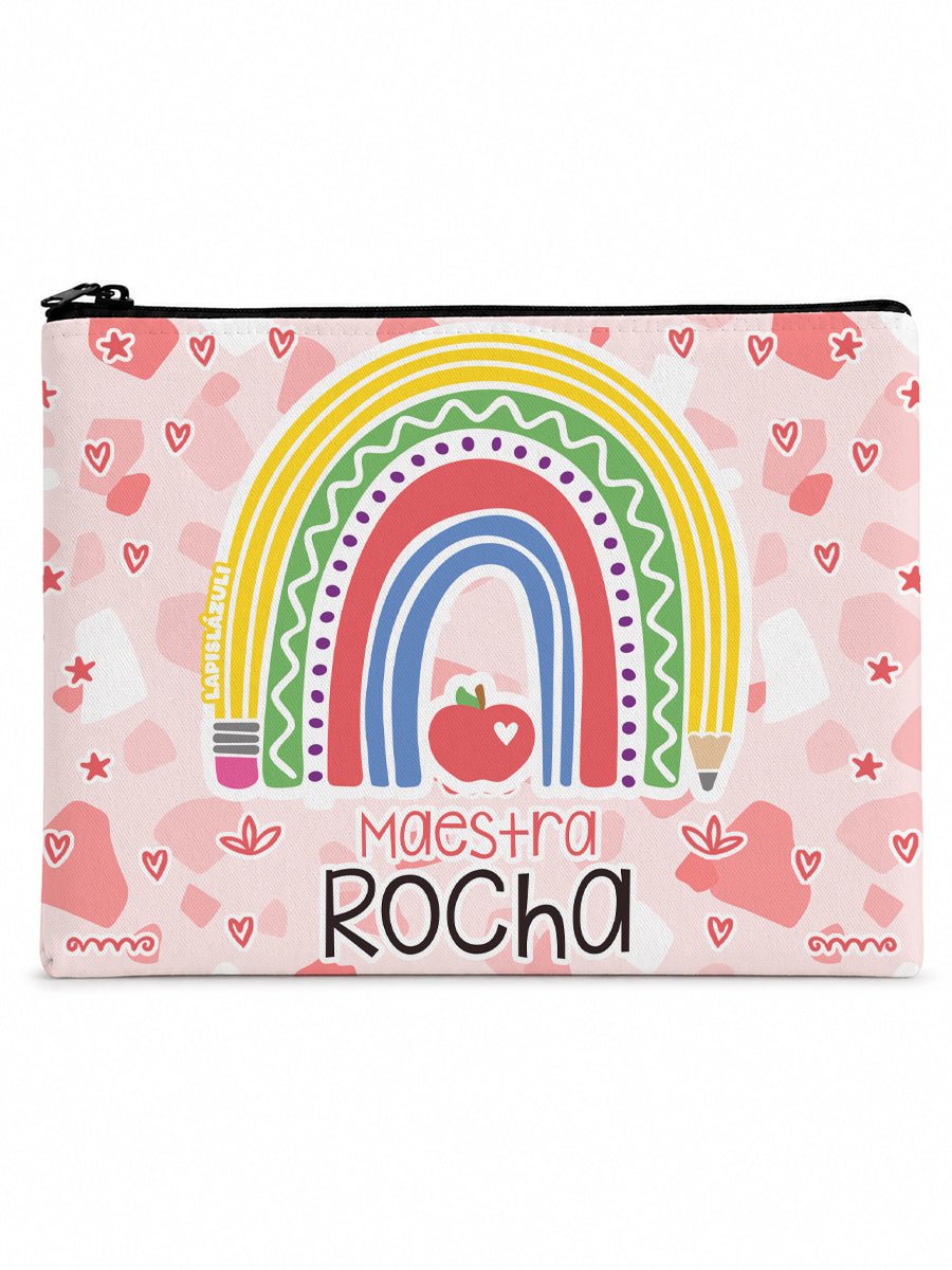 Lapicera Personalizada │ Arcoíris Lápiz Boho Rojo - Lapislázuli