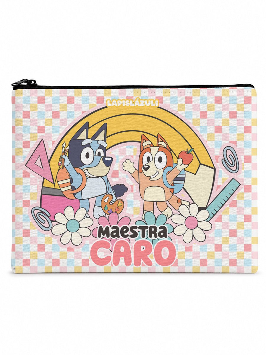 Lapicera Personalizada │ Bluey & Bingo Escolar - Lapislázuli