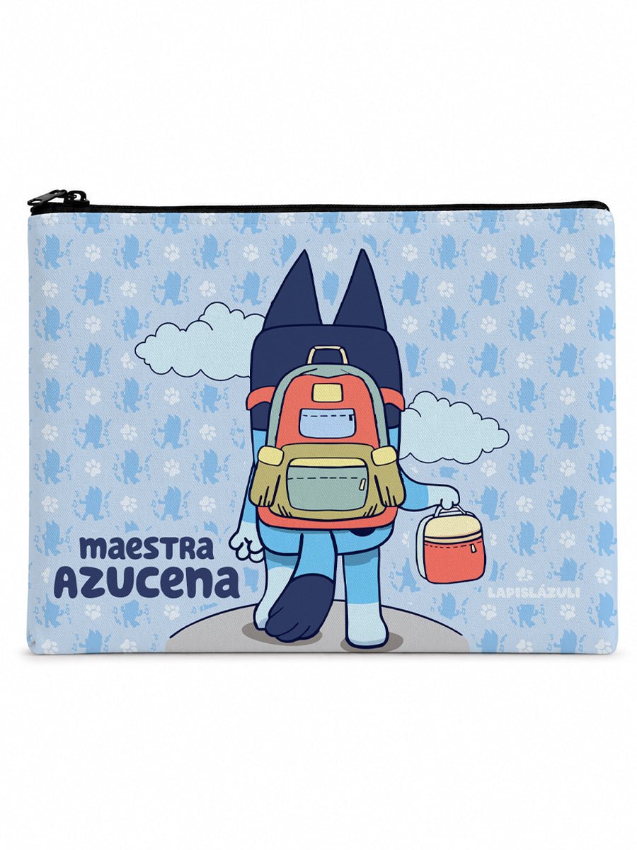 Lapicera Personalizada │ Bluey Va A La Escuela - Lapislázuli