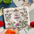 Lapicera Personalizada │ Bordado Tenango - Lapislázuli