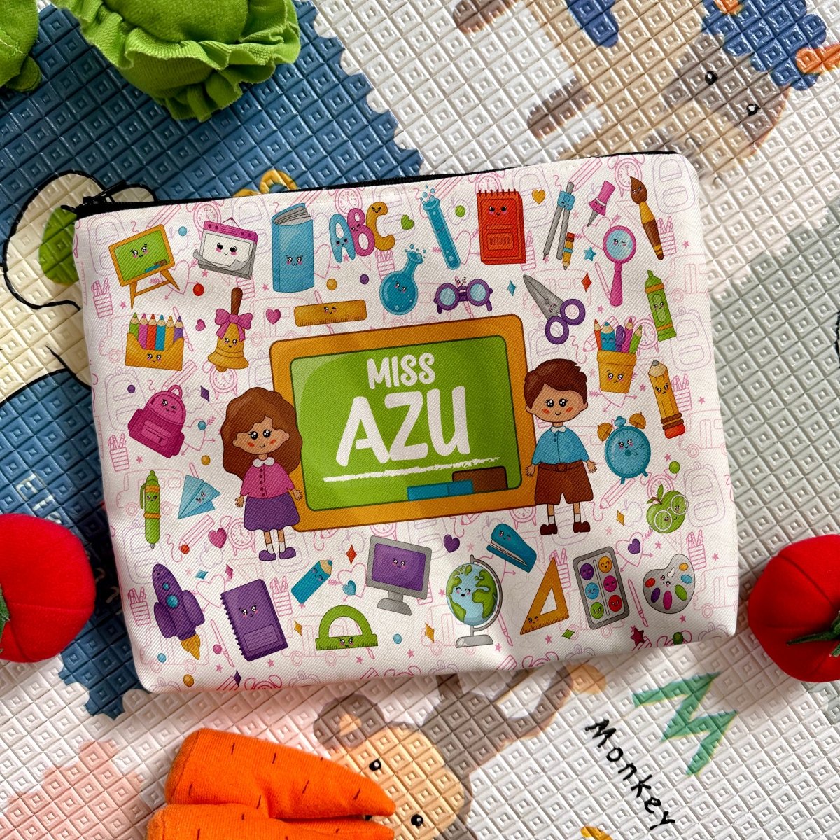 Lapicera Personalizada │ Pizarrón & Niños Verde - Lapislázuli