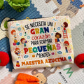 Lapicera Personalizada │ Se necesita un gran corazón para formar Pequeñas Mentes - Lapislázuli