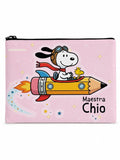 Lapicera Personalizada │ Snoopy Cohete - Lapislázuli