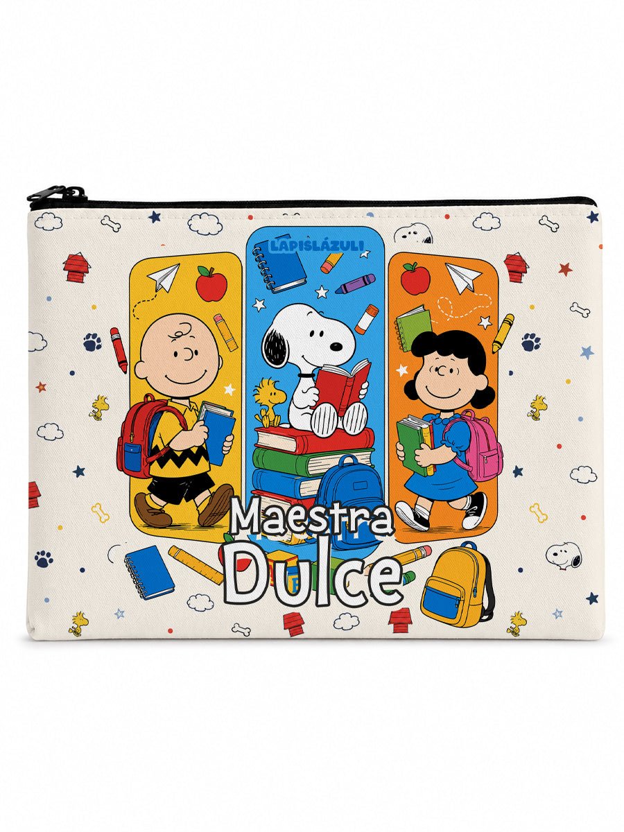 Lapicera Personalizada │ Snoopy Escolar - Lapislázuli