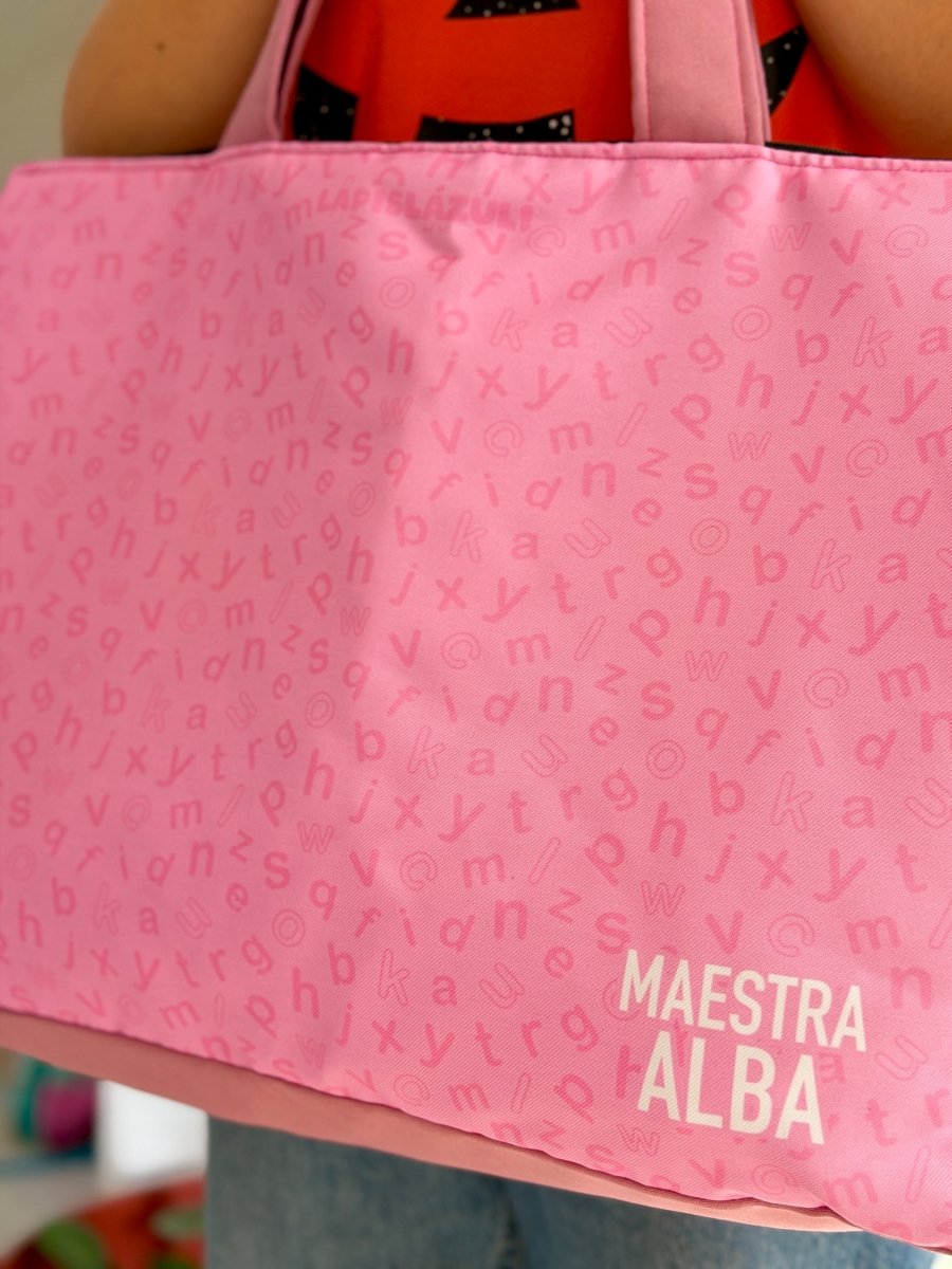 Maxibolsa │ Rosa Letritas - Lapislázuli