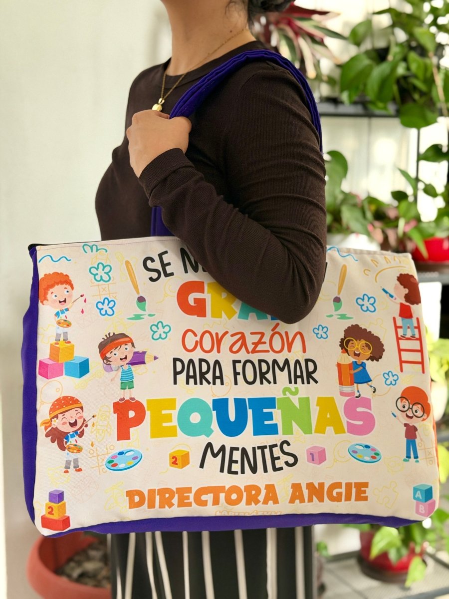 Maxibolsa │ Se necesita un gran corazón para formar Pequeñas Mentes - Lapislázuli