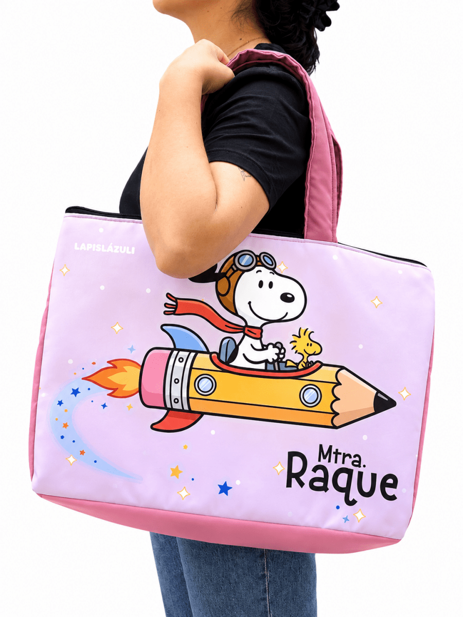 Maxibolsa │ Snoopy Cohete - Lapislázuli