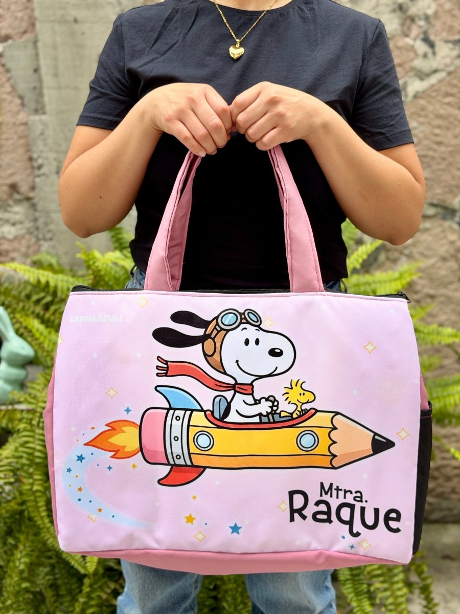 Maxibolsa │ Snoopy Cohete - Lapislázuli