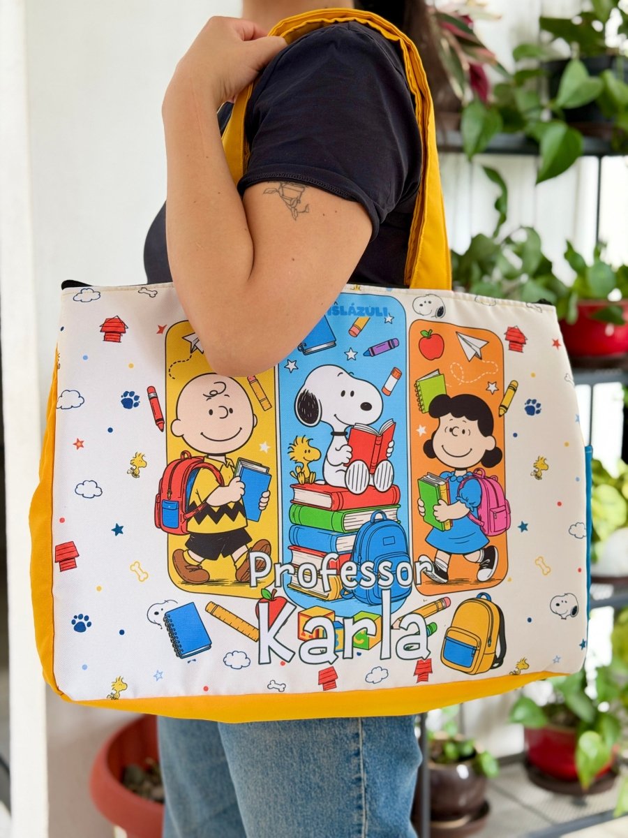 Maxibolsa │ Snoopy Escolar - Lapislázuli
