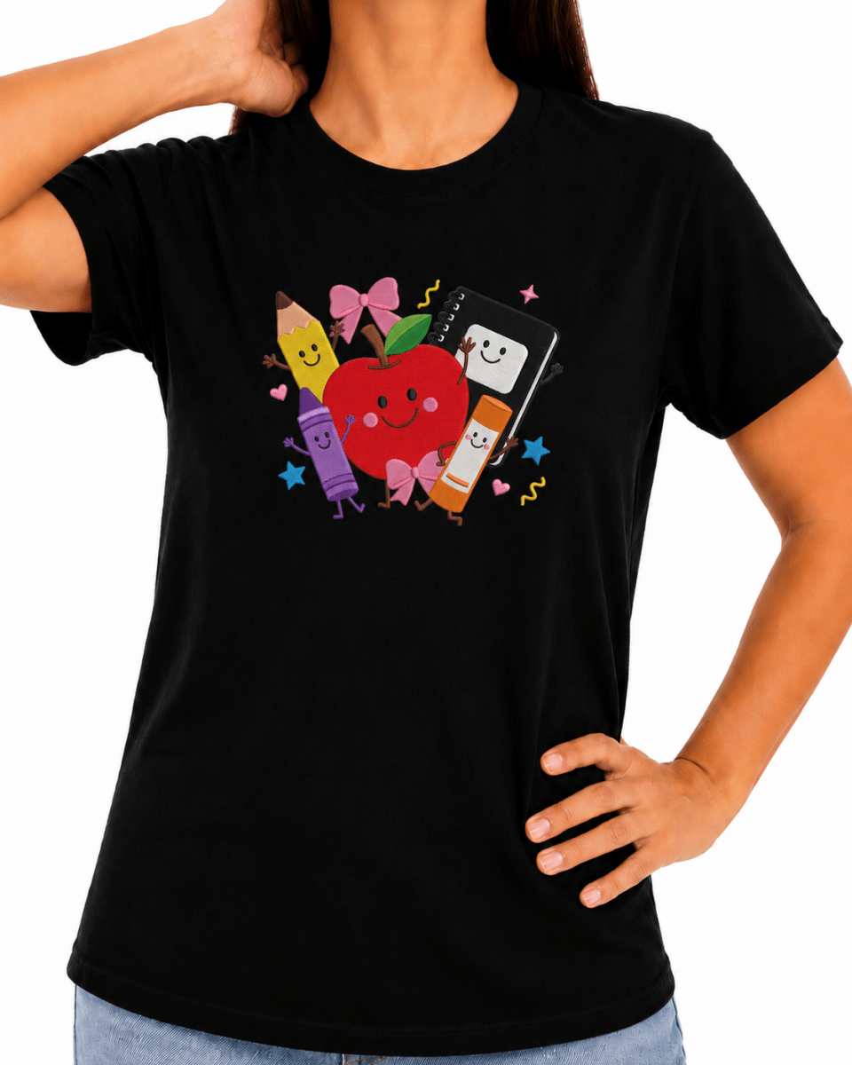 Playera | Manzana & Útiles - Lapislázuli