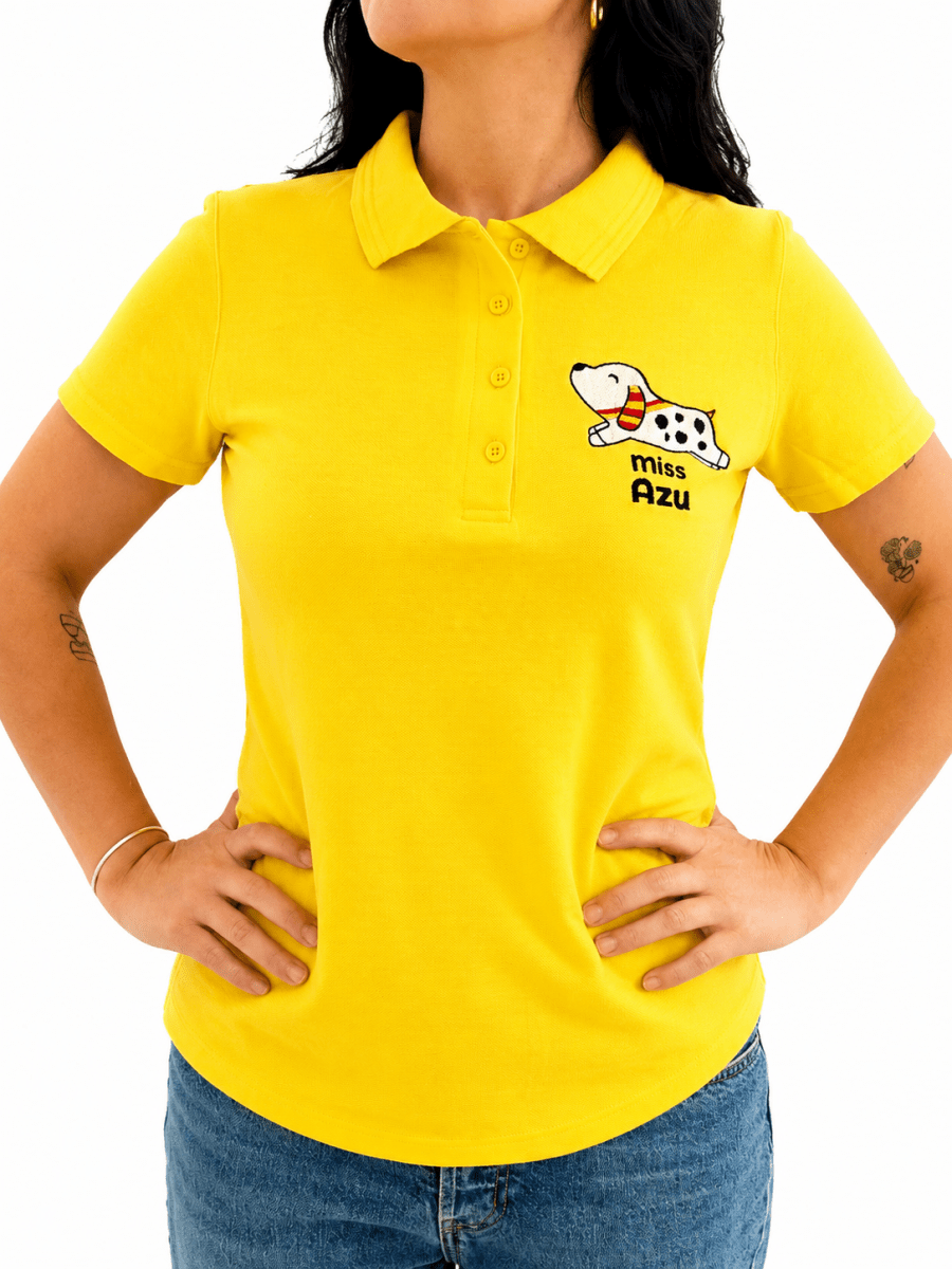 Playera Polo | Perrito Libro Lecturas Español - Lapislázuli