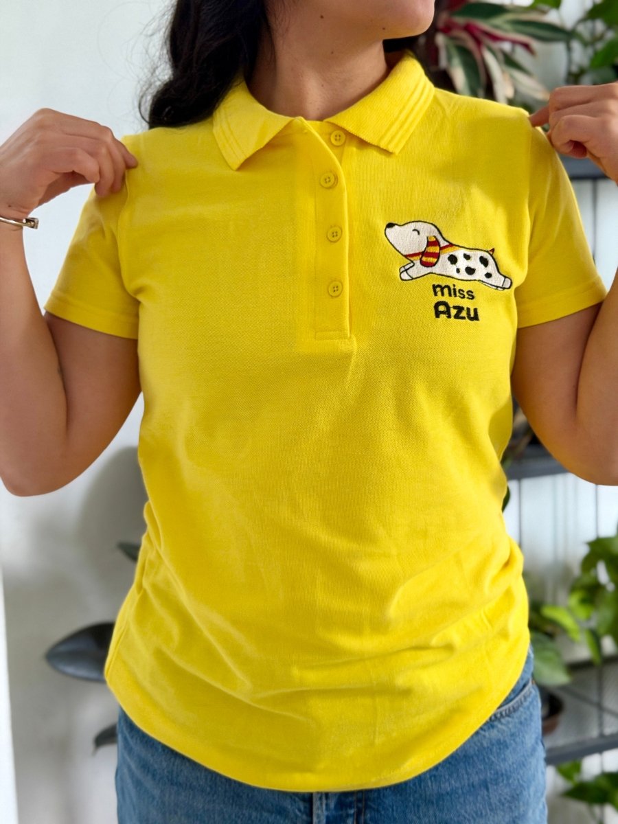 Playera Polo | Perrito Libro Lecturas Español - Lapislázuli