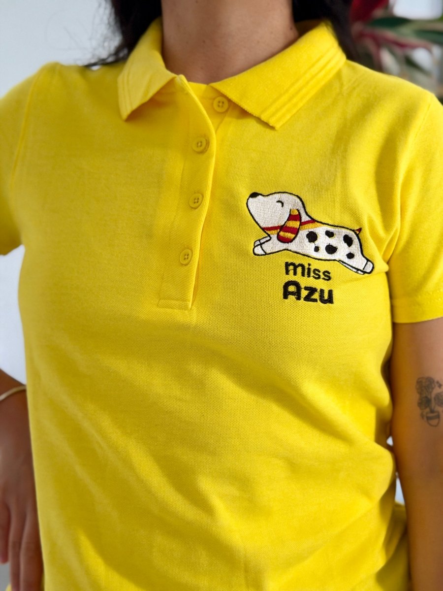 Playera Polo | Perrito Libro Lecturas Español - Lapislázuli