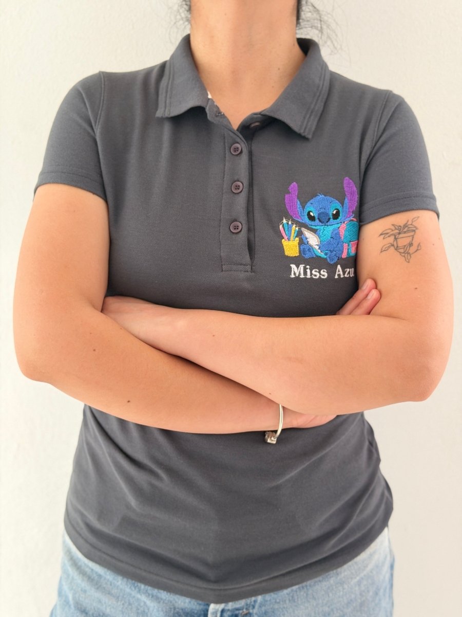 Playera Polo | Stitch - Lapislázuli