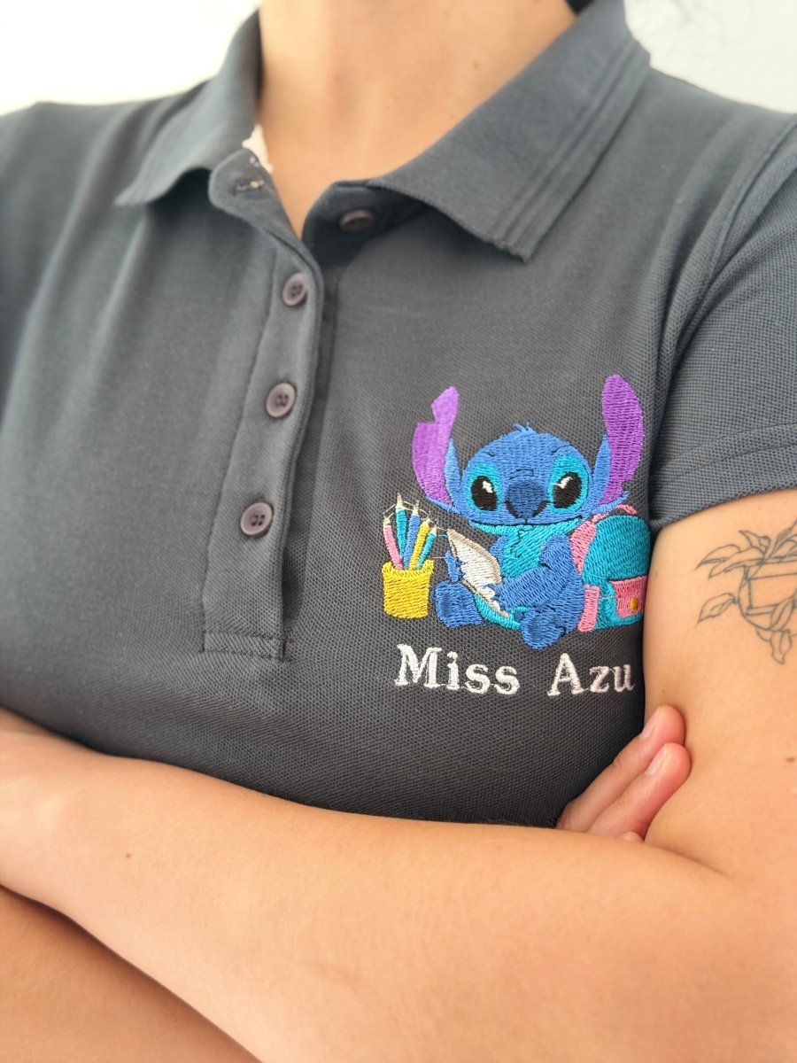 Playera Polo | Stitch - Lapislázuli