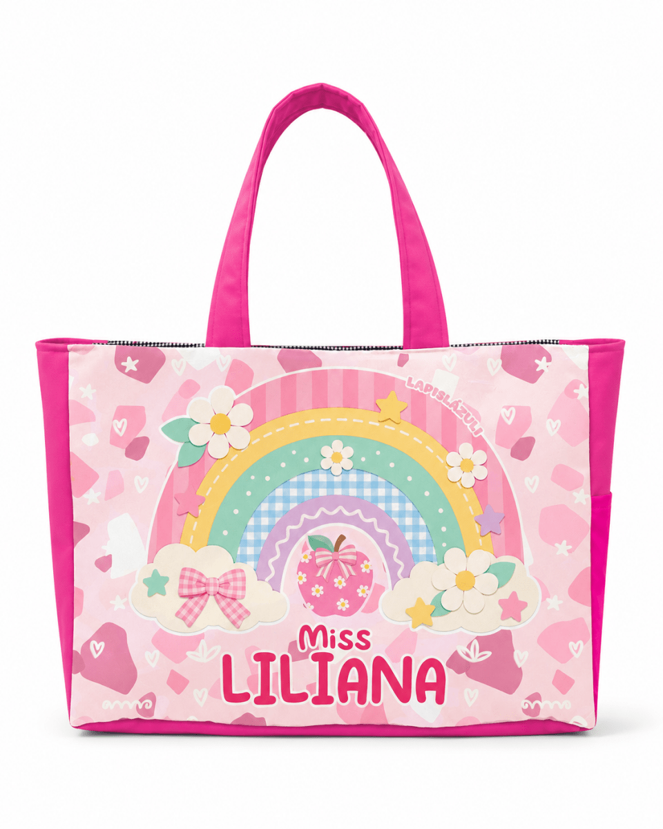 PREVENTA - Maxibolsa │ Arcoíris Lápiz Boho Pastel II - Lapislázuli