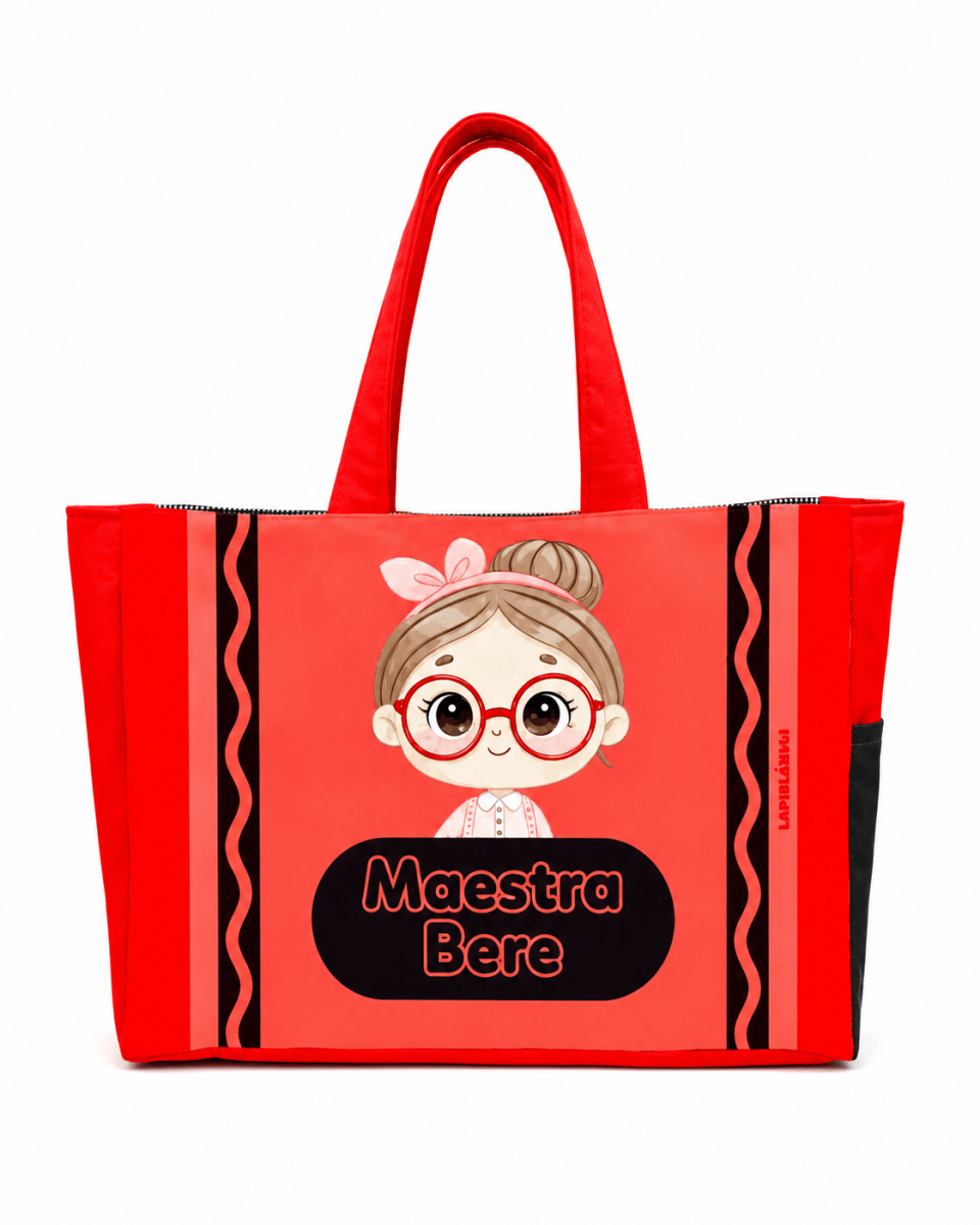 PREVENTA - Maxibolsa │ Muñeca de Crayon Rojo - Lapislázuli