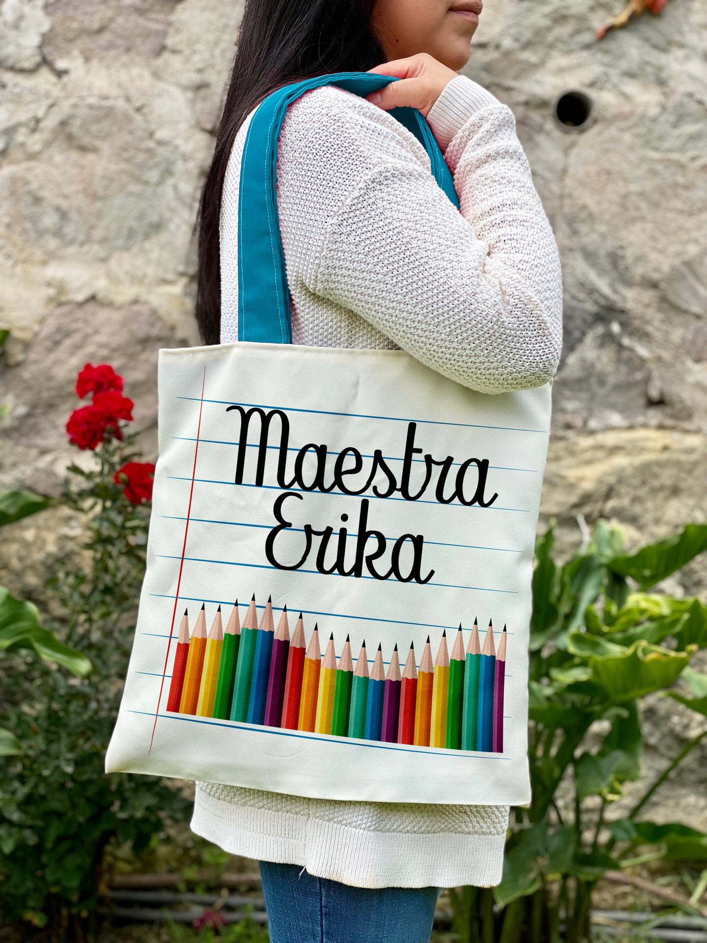 Totebag │ Hoja con colores